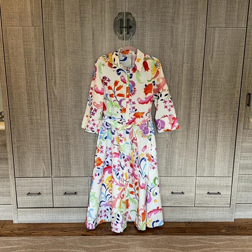 Zara Multicolor Long Sleeve Dress‎